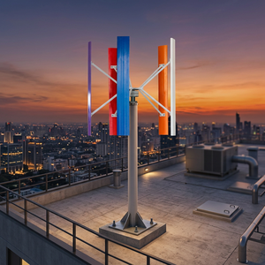 Éolienne verticale de type H de 50 kW avec pales en aluminium (5 pales) pour terre et bateau, 380 V, basse vitesse - Product Image 5