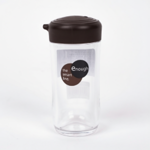 Inomaata grande bottiglia d'argento bicchieri di plastica marrone - Product Image 1