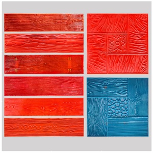 GOINYON Nouveaux modèles de moules à <span class=keywords><strong>béton</strong></span>, tapis d'estampage pour sols en ciment, motifs de pavés en bois, caoutchouc personnalisé - Product Image 5