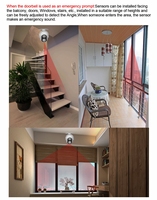 Bel Pintu Alarm Selamat Datang, Sensor Gerak PIR, Bel Pintu Keamanan Perusahaan Entri Toko, Bel Pintu Alarm