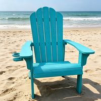 Chaises Adirondack d'extérieur modernes, confortables, empilables, de grande taille, imperméables, avec structure en plastique et acier durables, pour villa et parc