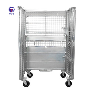 กรงขนส่งแบบพับได้ ซ้อนกันได้ พร้อมล้อเลื่อน 2 ชั้น สำหรับการจัดจำหน่ายและรักษาความปลอดภัย - Product Image 3