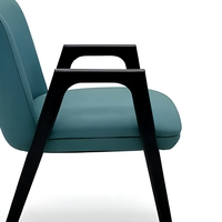 RENRAN Chaise de salle à manger en bois massif au design moderne, durable, avec revêtement en cuir pour la maison et les salles à manger d'hôtel