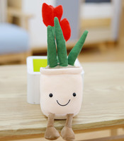 Peluche personnalisée Kinqee en forme de tulipe, simulation de plante succulente, poupée, décoration intérieure, petit cadeau, peluche de plante succulente de 30 cm