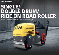 Nouveau petit rouleau de route Double tambour Machine vibratoire 0.5 tonnes 1 tonne 2 tonnes Mini rouleau de route compacteur prix usine