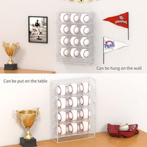 Bóng Chày Hiển Thị Kệ Trường Hợp Giữ 12 Quả Bóng Rõ Ràng <span class=keywords><strong>Cube</strong></span> Bóng Chày Hiển Thị Box Acrylic Chất Liệu Và UV Bảo Vệ Memorabilia Bóng - Product Image 6