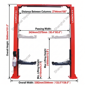 Elevador de Vehículos de Grado Profesional LAUNCH TLT235SC de 3500 kg con Sistema de Mantenimiento de Vehículos y Protección de Seguridad Mecánica para Garaje - Product Image 4