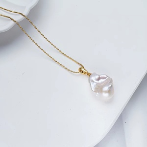 Nouveau produit, pendentif en argent sterling 925 de haute qualité, perle d'eau douce baroque de grande taille 15x20 mm, fort lustre - Product Image 4