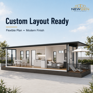 NEWGEN DEVELOPMENT Panel Sándwich Moderno de Forma Rectangular, Fácil Instalación, Casa Prefabricada para ADU, Alquiler Vacacional, Oficina, Casa de Campo - Product Image 1