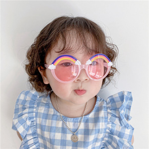 Lunettes <span class=keywords><strong>de</strong></span> soleil pour enfants rondes à verres colorés <span class=keywords><strong>de</strong></span> luxe à paillettes <span class=keywords><strong>2022</strong></span> - Product Image 6