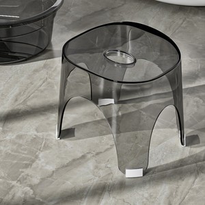 Cesto de Ropa Ovalado Transparente de Plástico Ecológico con Patas Antideslizantes, Diseño Integrado, Lavabo Grueso y Liso de 48CM para Mujer 9750 Washtu - Product Image 2