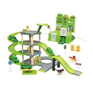 Dinosaure série jurassic park piste jouets fournisseur avec avion voiture dinosaure