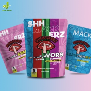 Custom printed resealable 3.5g smell proof zipper stand up pouch food plastic mylar zipLock packaging bags
