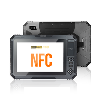 OEM T101EX Barcode Android 2D, PC Tablet keras industri 10.1 inci 1000nit sangat ringan Octa Core SIM ganda DisplayPort NFC MTK