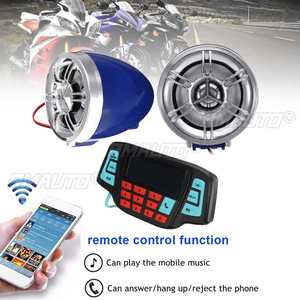Motorcycle Studio Audio Sound <b>System</b> <b>Stereo</b> Speakers FM Radio MP3 Music Player Scooter ATV Remote Control Alarm Speaker Scooter - Product Image 3