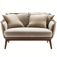 Fauteuil de salon moderne en bois fait main, durable, avec housse amovible, écologique, pour salle à manger, hôtel, chambre, appartement - Vente en gros usine