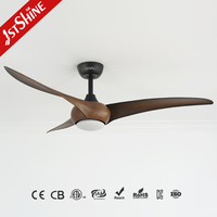 Ventilador de Techo Inteligente 1stshine de 54 Pulgadas con Luz, Motor Silencioso, Modo Verano/Invierno, Control por Voz y Asistente, Compatible con TUYA Wifi