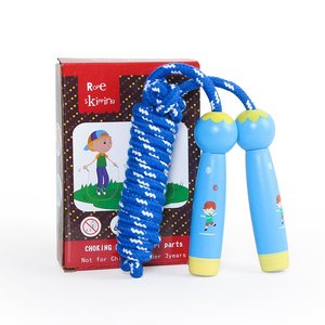 Venta directav del fabricante longitud ajustable con mango <span class=keywords><strong>de</strong></span> madera <span class=keywords><strong>cuerda</strong></span> <span class=keywords><strong>de</strong></span> saltar al por mayor colorido deporte <span class=keywords><strong>de</strong></span> interior - Product Image 2