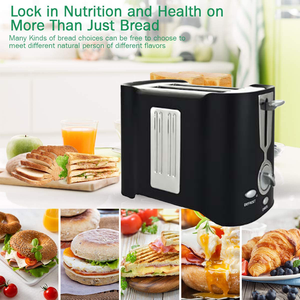 <span class=keywords><strong>Grille</strong></span>-<span class=keywords><strong>pain</strong></span> électrique automatique à 2 tranches avec bac à miettes amovible anti-blocage pour la cuisine domestique - Product Image 3
