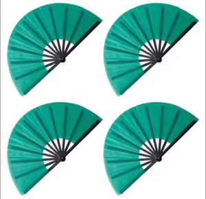 Éventail pliant chinois personnalisé de 33 cm, grand éventail de rave, éventail en bambou de qualité supérieure - Product Image 5