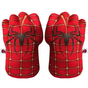 2024 Fabriek Directe Groene Gigantische Speelgoed Vuist Handschoenen Custom Spider Man Pluche Groene Gigantische Handen Vuisten Handschoenen