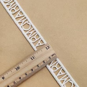 Oferta en Stock: Ribete de Encaje Bordado con Borlas Suaves y Diseño de Letras Inglesas de Alta Calidad para Manualidades, Costura y Accesorios de Ropa - Product Image 6
