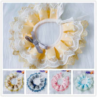 Collier bandana en dentelle mignon pour animaux de compagnie, bavoir pour chiots, petits chiens, chats, accessoires pour animaux de compagnie