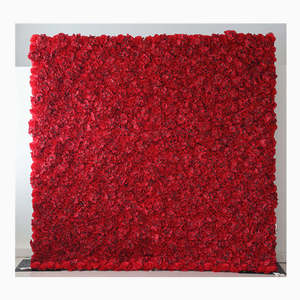 L06767 Vente en gros pas cher <span class=keywords><strong>Prix</strong></span> Mariage Soie Artificielle Rouge Rose Bourgogne Rose Blanc Vert Toile de Fond Fleur Mur Pour Décoration - Product Image 1