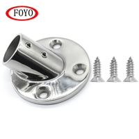FOYO Factory Direct - Raccord de base rond en acier inoxydable 316 multi-angles pour la fixation de tubes de main courante de bateaux et yachts marins