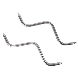 Customized Cold Room Stainless Steel 304 Butcher <strong>Swivel</strong> <strong>Hook</strong> Meat Hanging Heavy Duty <strong>Double</strong> Tips Carriage Slide Meat <strong>Double</strong> <strong>Hook</strong> - Product Image 4