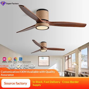 Stylish <b>Indoor</b> LED Ceiling Fan, High CFM Quiet DC Motor 6 Speed Adjustable Remote Fan - Product Image 6
