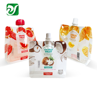 Sacs d'emballage de lait à fond plat 200ml gousset latéral pochette de bec liquide de yaourt Doypack personnalisée