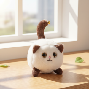 Porte-clés en peluche personnalisé pour chat de 10 cm, jouet en peluche mignon, tissu super doux avec coton biologique et coton PP, unisexe SAKURA MING - Product Image 3