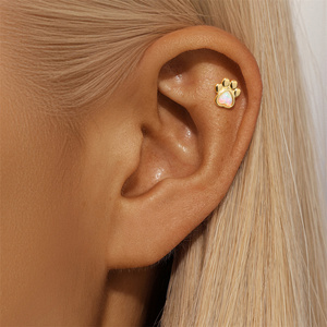 Pendiente de Plata de Ley 925 con Ópalo y Circonita, Diseño Único y Moderno para Chicas - Product Image 6