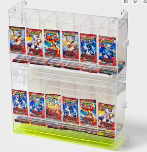 Vente en gros de distributeurs empilables en acrylique transparent pour 6 lots de boosters personnalisés - Product Image 1