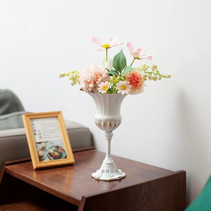 Vase en fer forgé européen Dezun Shangpin, grand pot à fleurs, décoration de table de mariage, décoration d'hôtel, ornement en fonte - Product Image 4