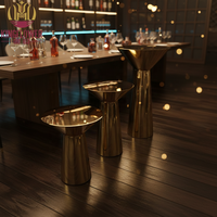 Ensemble de table de bar ronde moderne en acier inoxydable pour enfants, bar à domicile, hôtel et supermarché, usage commercial