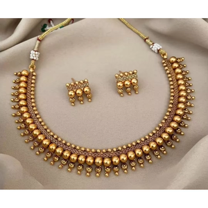 Elite Graceful Copper <b>and</b> Gold Plated Jewellery <b>Sets</b> with Traditional Design Handmade Gold Jewellery <b>Sets</b> - Product Image 1