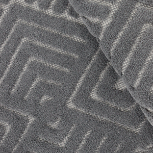 Alfombra de baño y tapete de jacquard de algodón Crom Model gris oscuro de 60x100cm, alfombra lavable de primera calidad, suave y altamente absorbente, hecha en Turquía. - Product Image 3