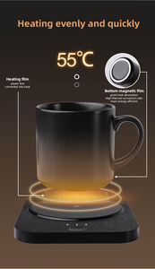 Taza de Café con Cargador Inalámbrico USB 2 en 1, Posavasos Termostático Inteligente, Calentador para Regalo Empresarial - Product Image 3
