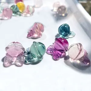 Esculpido à mão arco-íris natural cristal de quartzo