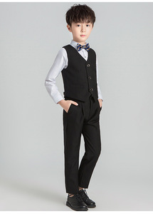 Ensemble de 4 pièces de vêtements de fête de luxe pour bébé garçon de 2 à 12 ans, costume de mariage uni pour enfant garçon - Product Image 4