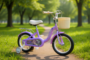 Bicicletta senza pedali per bambini da 14 pollici in lega di alluminio con ruote di supporto per bambini dai 4 ai 6 anni - Product Image 2