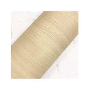 Hot selling high quality adhesion furniture covering film wood grain PVC decorative film roll packaging