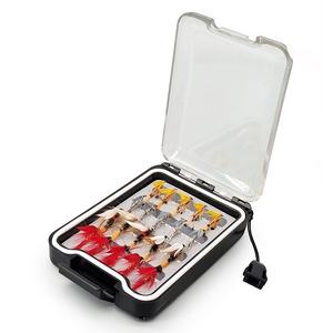 20pcs Kit de mouches de pêche à la <span class=keywords><strong>mouche</strong></span> sec humide Nymphe Streamers Perdigon <span class=keywords><strong>Euro</strong></span> Style Leurres assortis avec boîte de rangement - Product Image 3