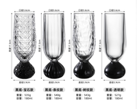 Verre Highball Vintage Texturé avec Base Gaufrée, Grand Verre à Eau, Verre à Cocktail Bulle pour Jus, Bière, Mariage, Bar, Vaisselle de Table