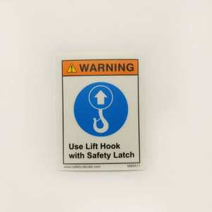 Etiqueta Adhesiva de Advertencia de Seguridad para Grúas Industriales con Gancho de Seguridad - Etiqueta Impermeable y Resistente a los Arañazos - Product Image 5