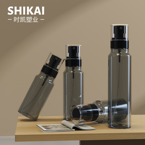 Hydrosol Spray Bottle 100ml Semi Transparent Black With Pump Head For <b>Sunscreen</b> Dispensing - Product Image 2