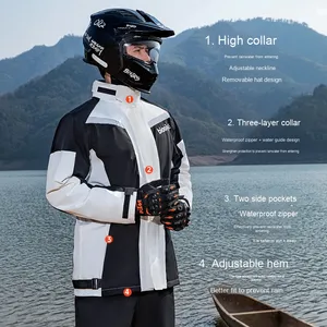 Men's Adult Single Full-Body Motorcycle Riding <strong>Raincoat</strong> and Pants Set Waterproof Storm-Level <strong>Nylon</strong> Material for Travel Hiking - Product Image 1