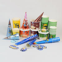 120ml Tube de papier de crème glacée Tubes d'emballage de Popsicle en papier personnalisés Tube en carton de crème glacée Calippo Tube de papier de crème glacée jetable